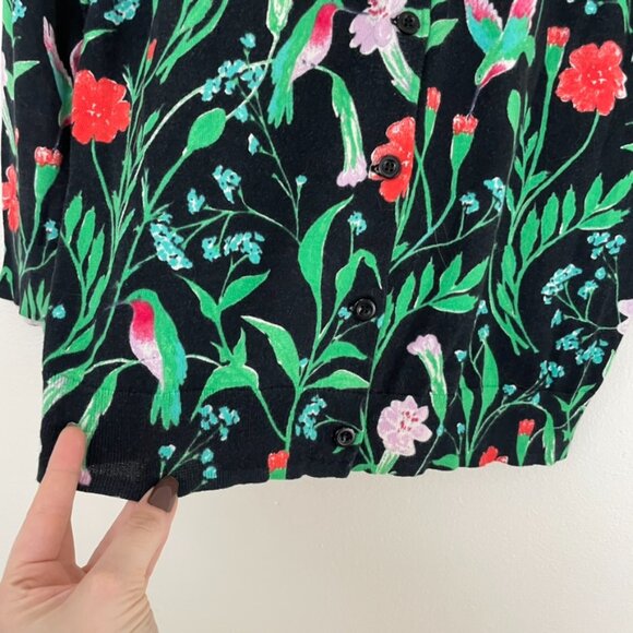 Kate Spade Jardin Hummingbird Button Front Cardigan Size Small - Picture 5 of 6